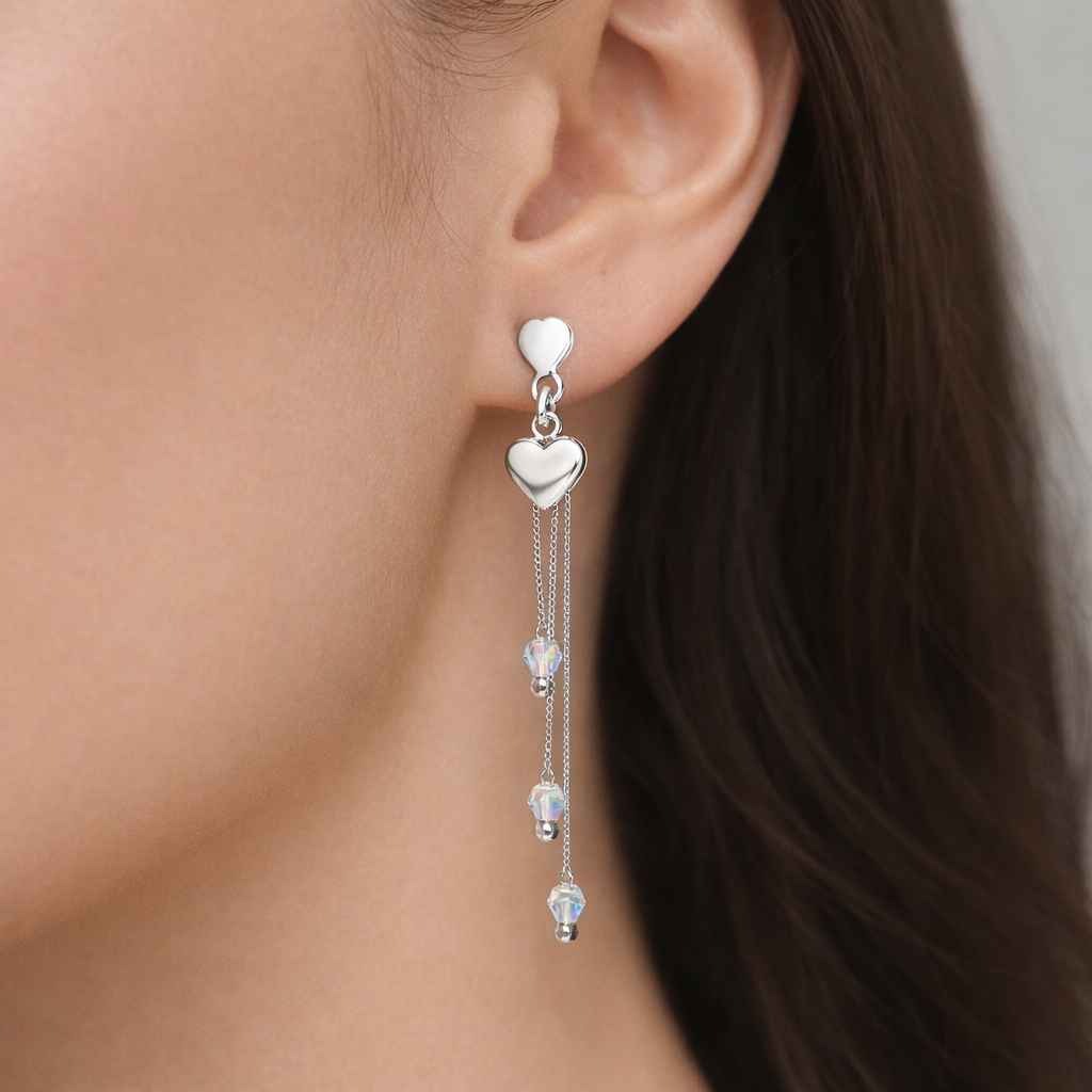 Aro Corazón Cadena Cristal Hecho con Swarovski®