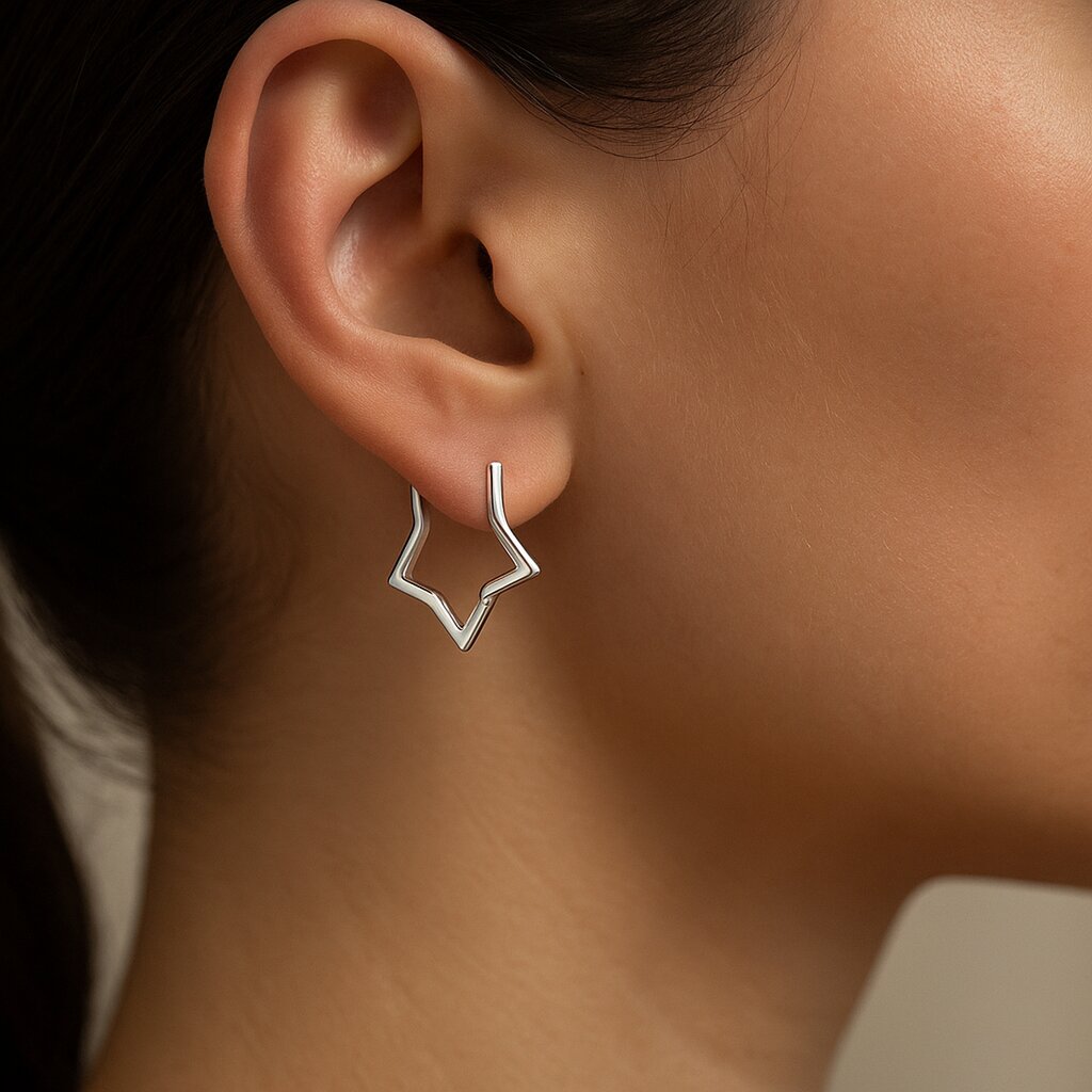 Argolla Huggie Estrella 14 mm