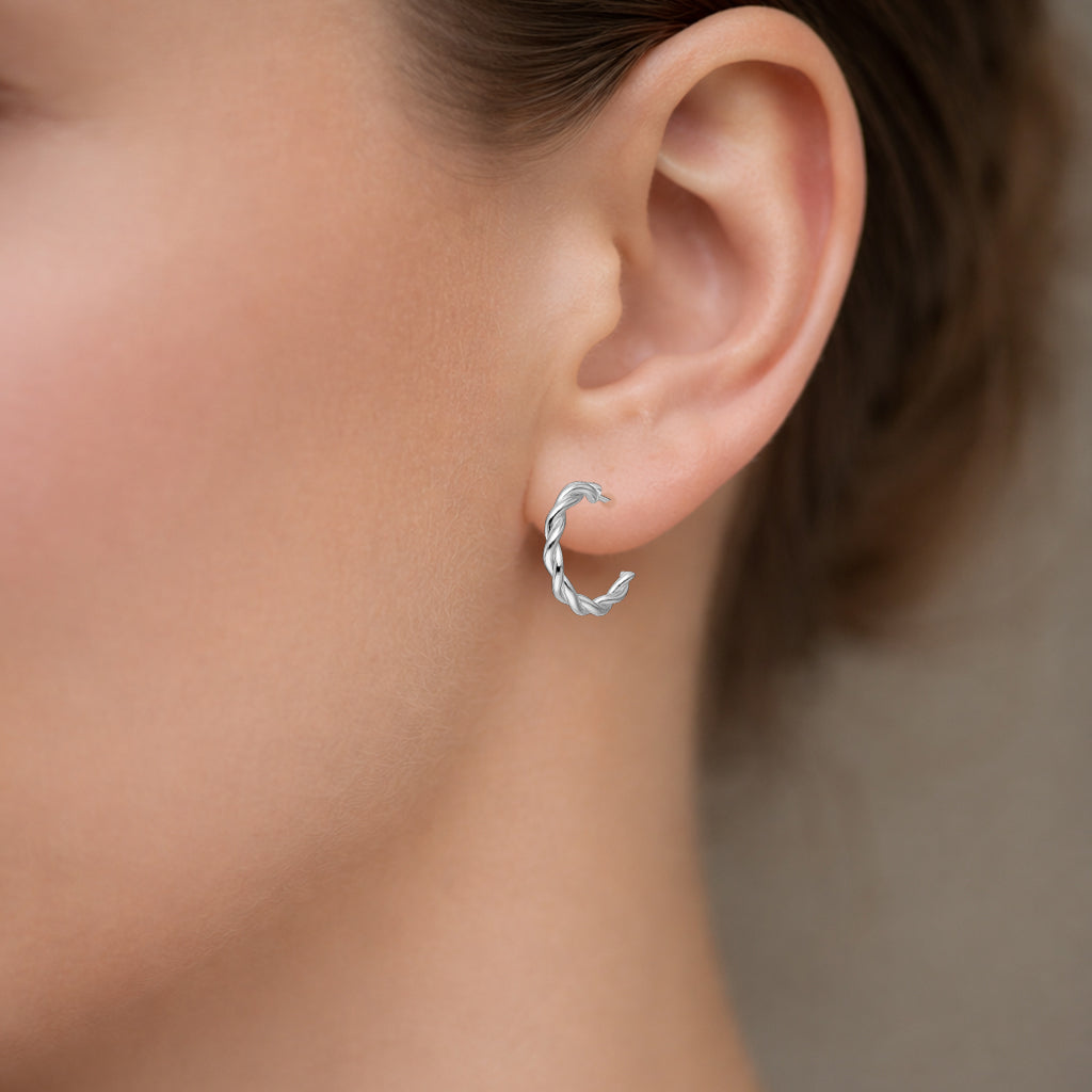 Semi Argolla Entorchada 15 mm