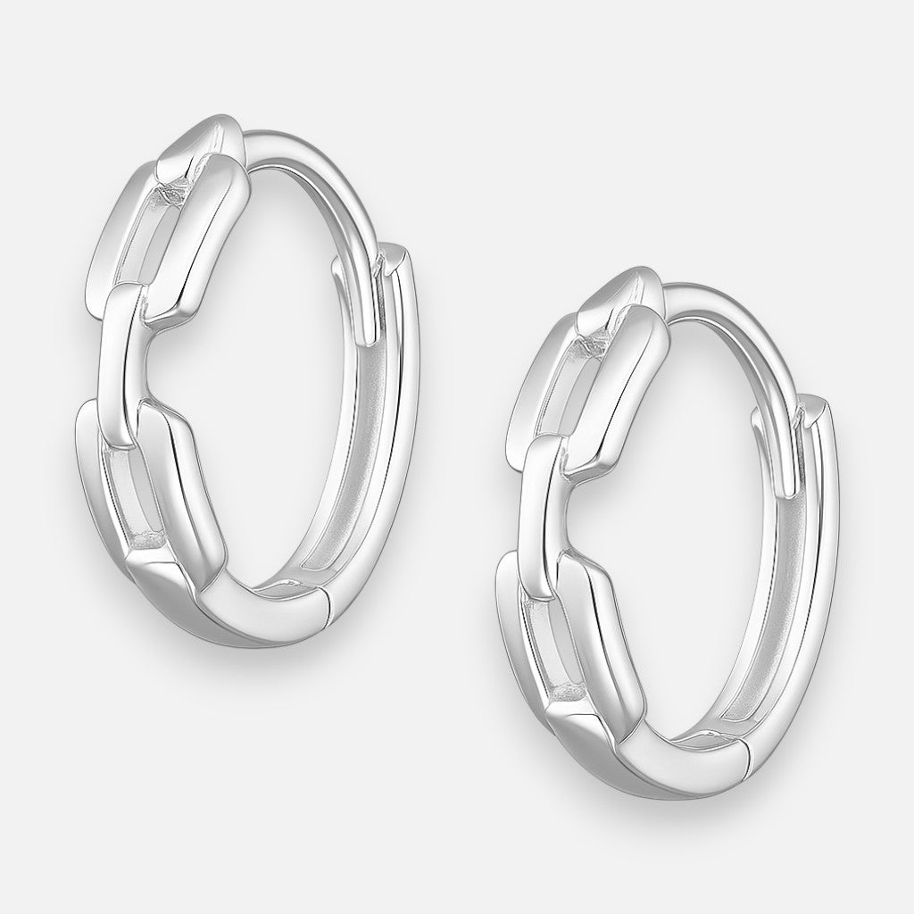 Argolla Huggie Eslabones 13 mm