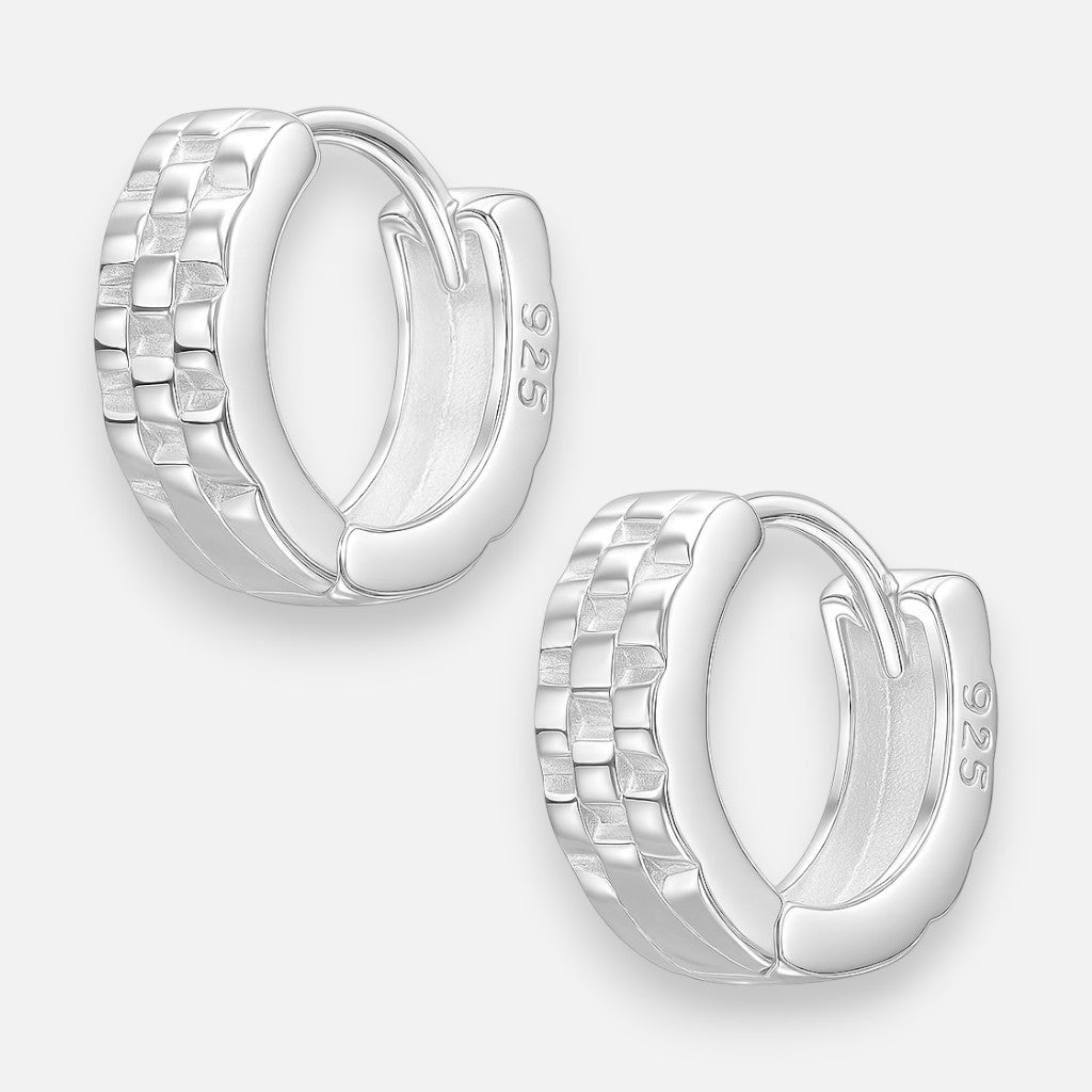 Argolla Huggie Trenzada 13 mm