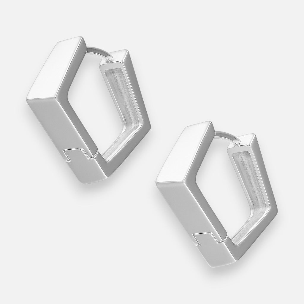 Argolla Huggie Rombo 18 mm