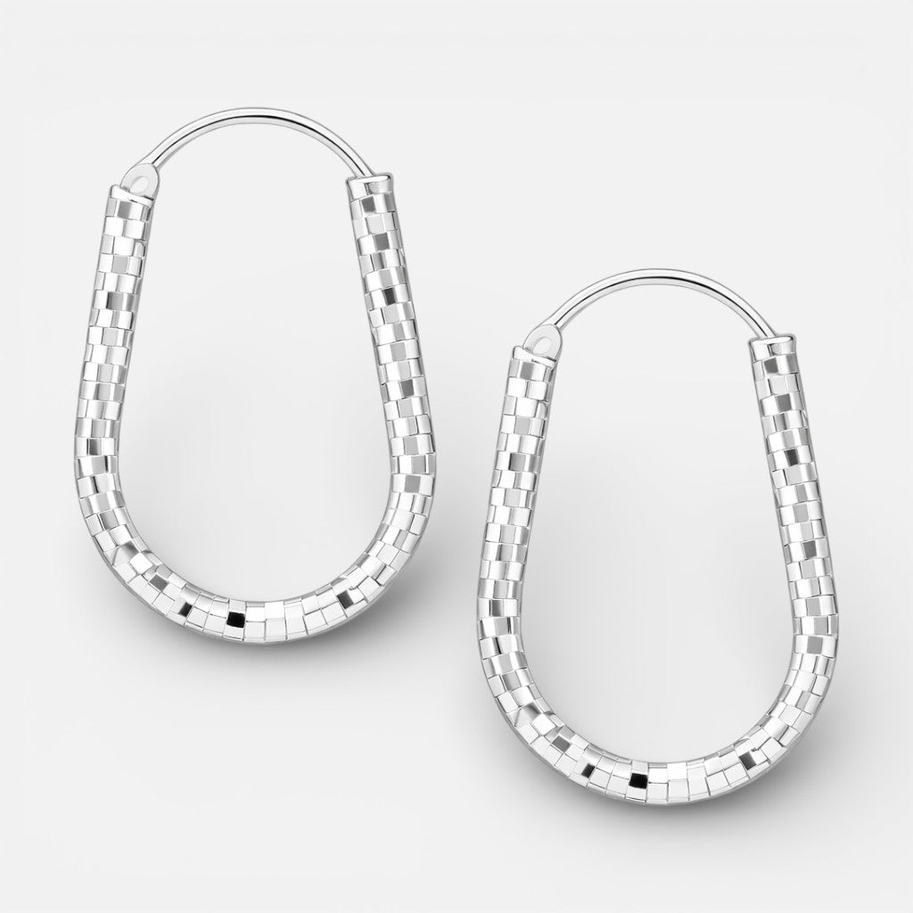 Argolla Ovalada Facetada 20x14 mm