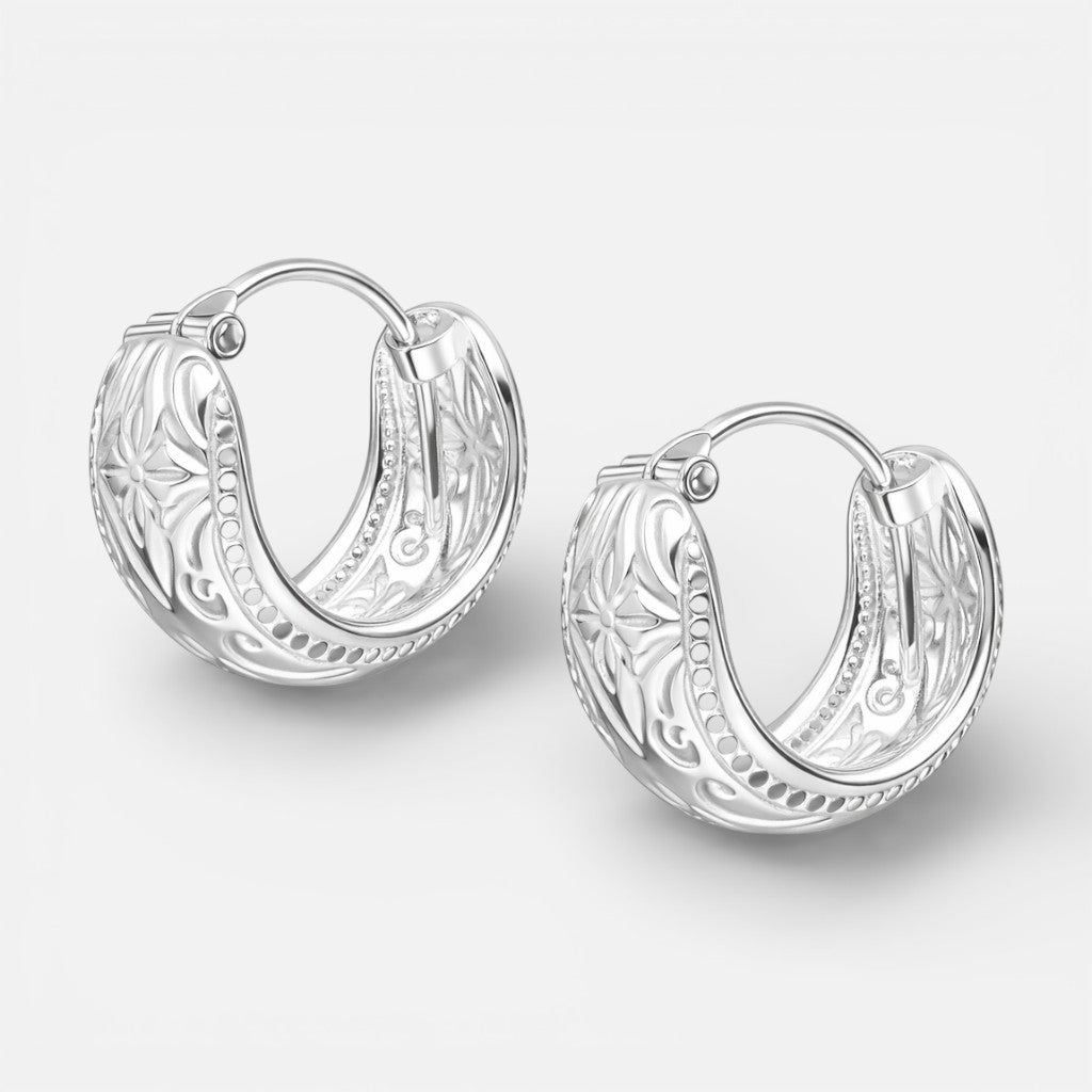 Argolla Étnica Floral 13 mm