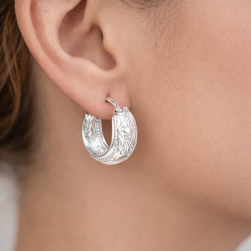 Argolla Étnica Floral 13 mm