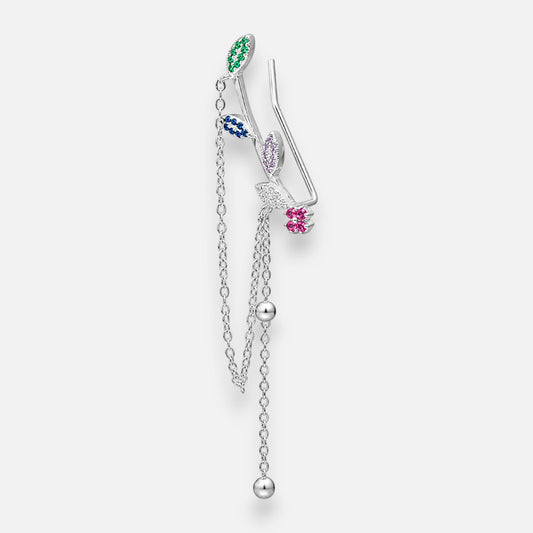 Aro Trepador Cadenas Flor Circones Multicolor Valor por Unidad