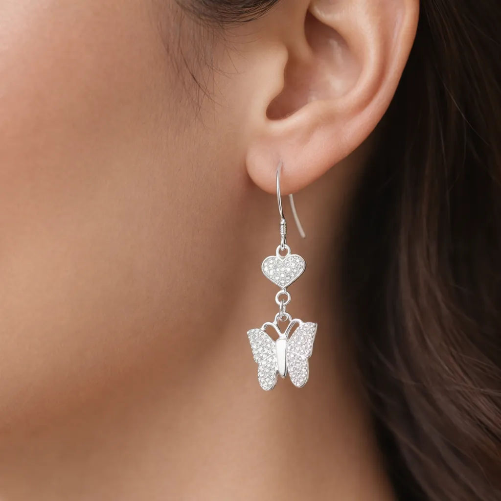 Aro Corazón Mariposa Facetada