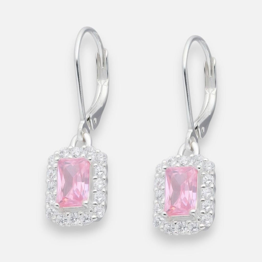 Aro Clip Circón Baguette Rosa Francia