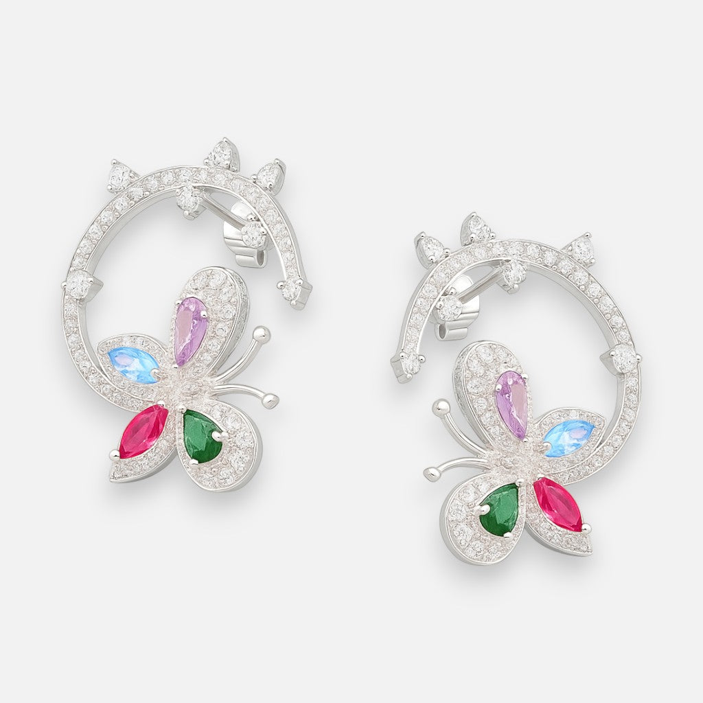 Aro Mariposa Circones Multicolor