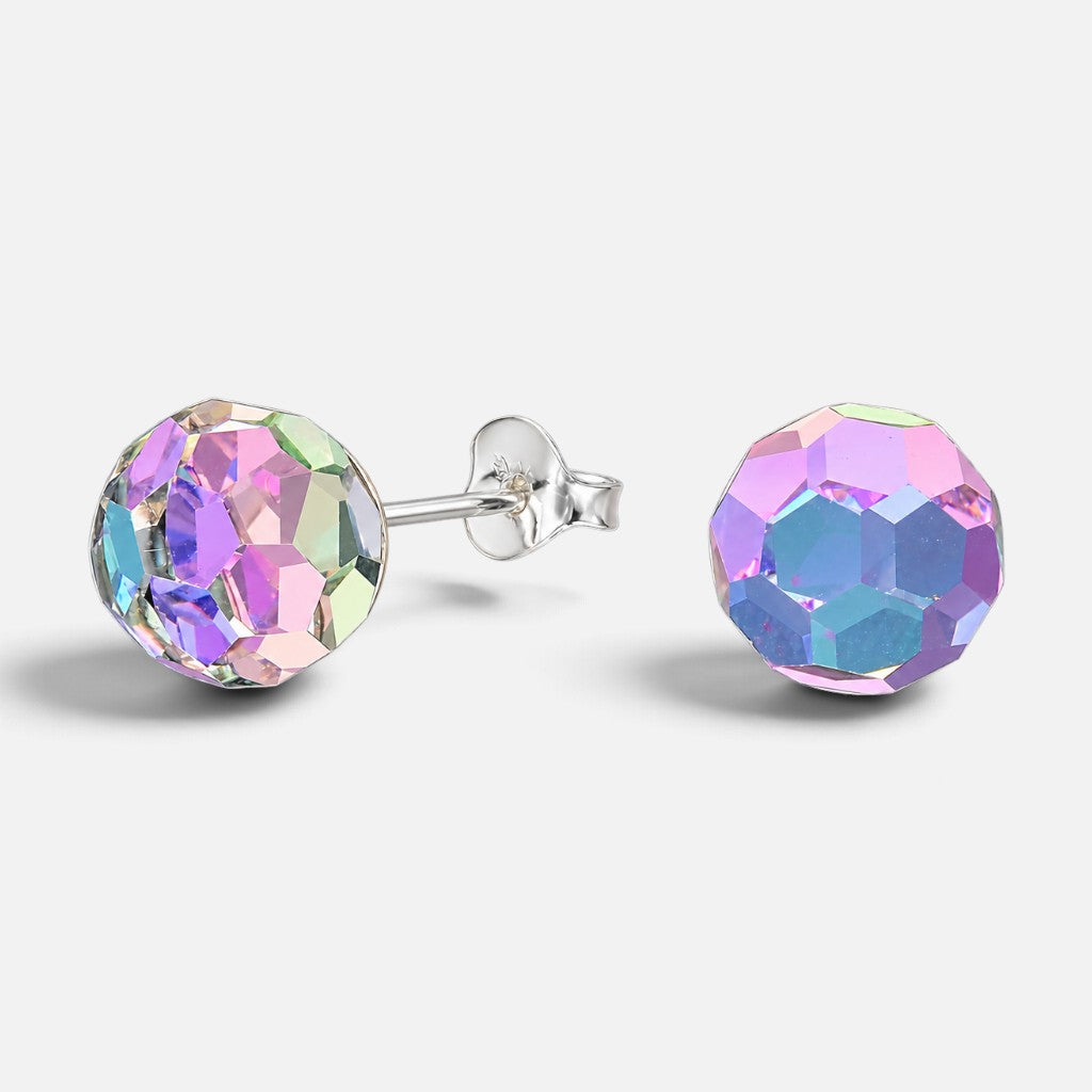 Aro Esfera Hecho con Cristal Swarovski® Tornasol 8 mm
