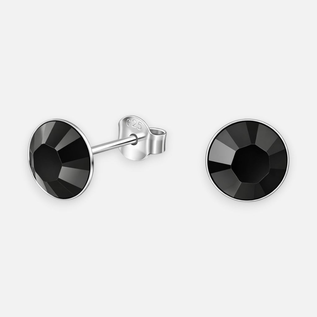 Aro Cristal Hecho con Swarovski® Negro 8 mm