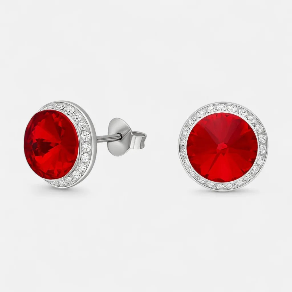 Aro Cristal Hecho con Swarovski® Rojo Strass