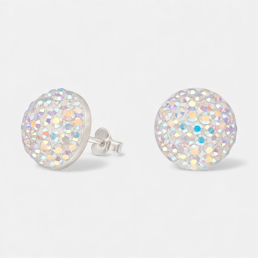 Aro Media Esfera Hecho con Cristal Swarovski® Tornasol 12 mm