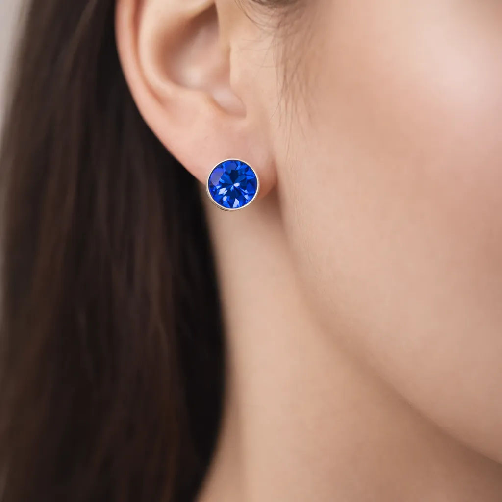 Aro Cristal Hecho con Swarovski® Azul 6 mm