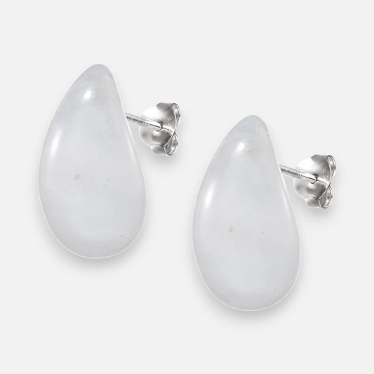 Aro Gota Chunky Cuarzo Blanco