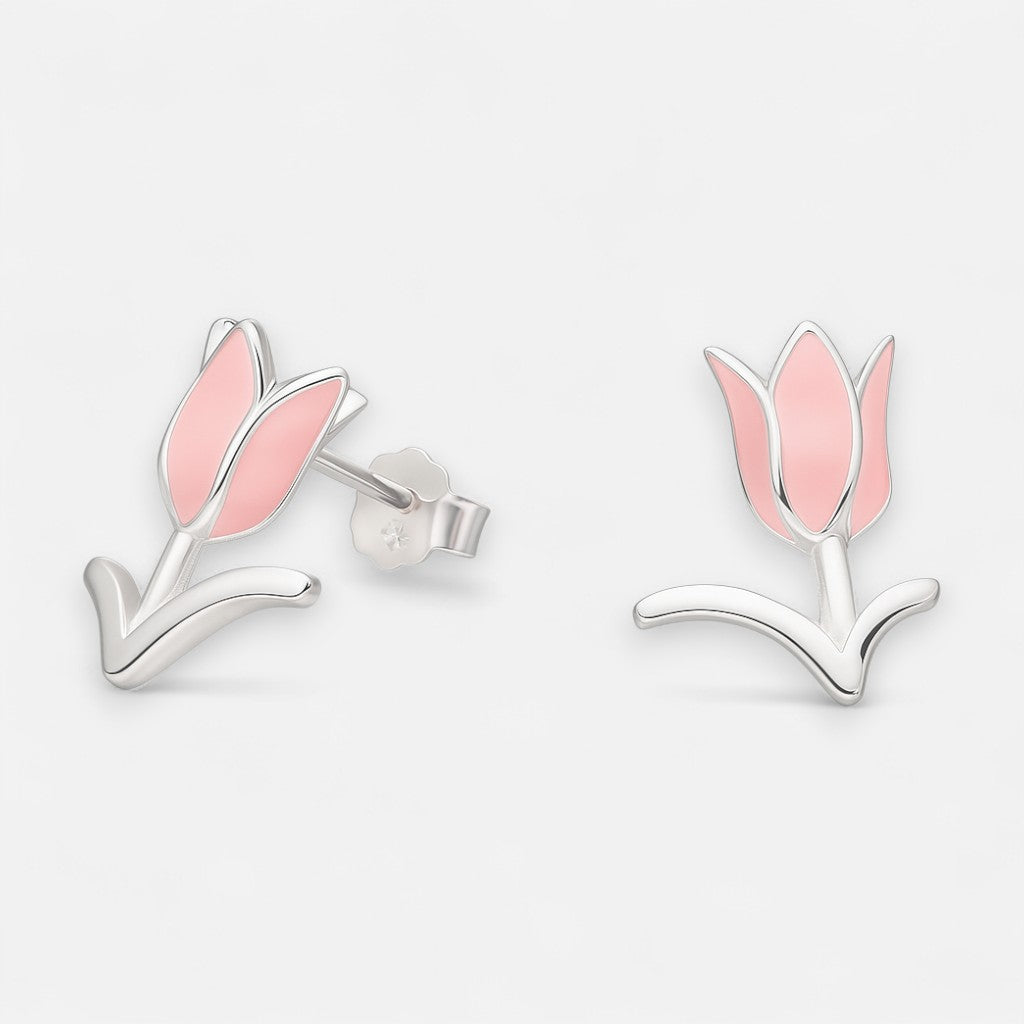 Aro Flor Tulipán Esmaltada