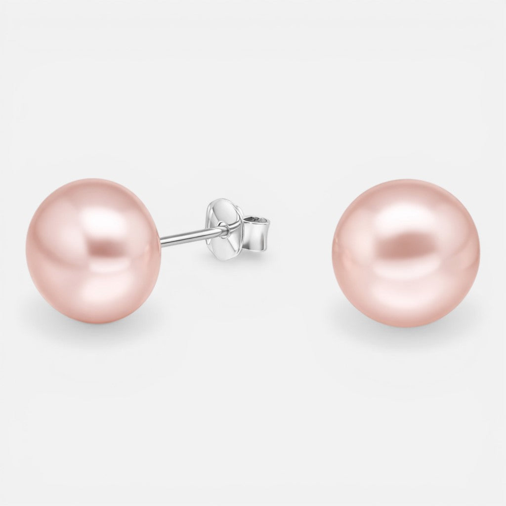 Aro Perla Achatada Rosada 10 mm