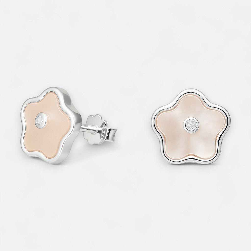 Aro Flor Nácar Circón