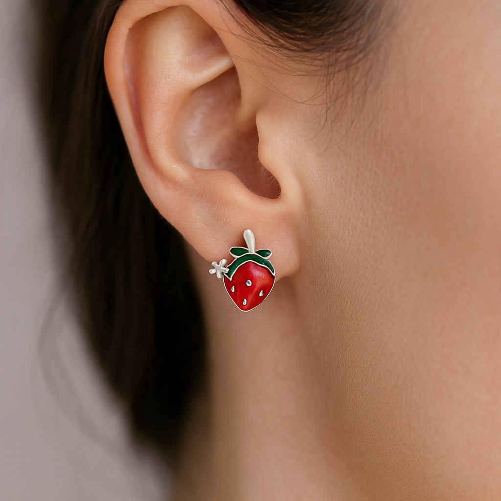 Aro Frutilla Esmaltada