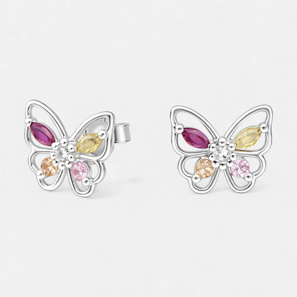 Aro Mariposa Circones Multicolor