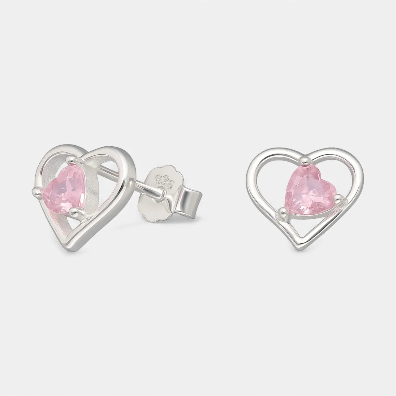 Aro Corazón Circón Rosa Francia