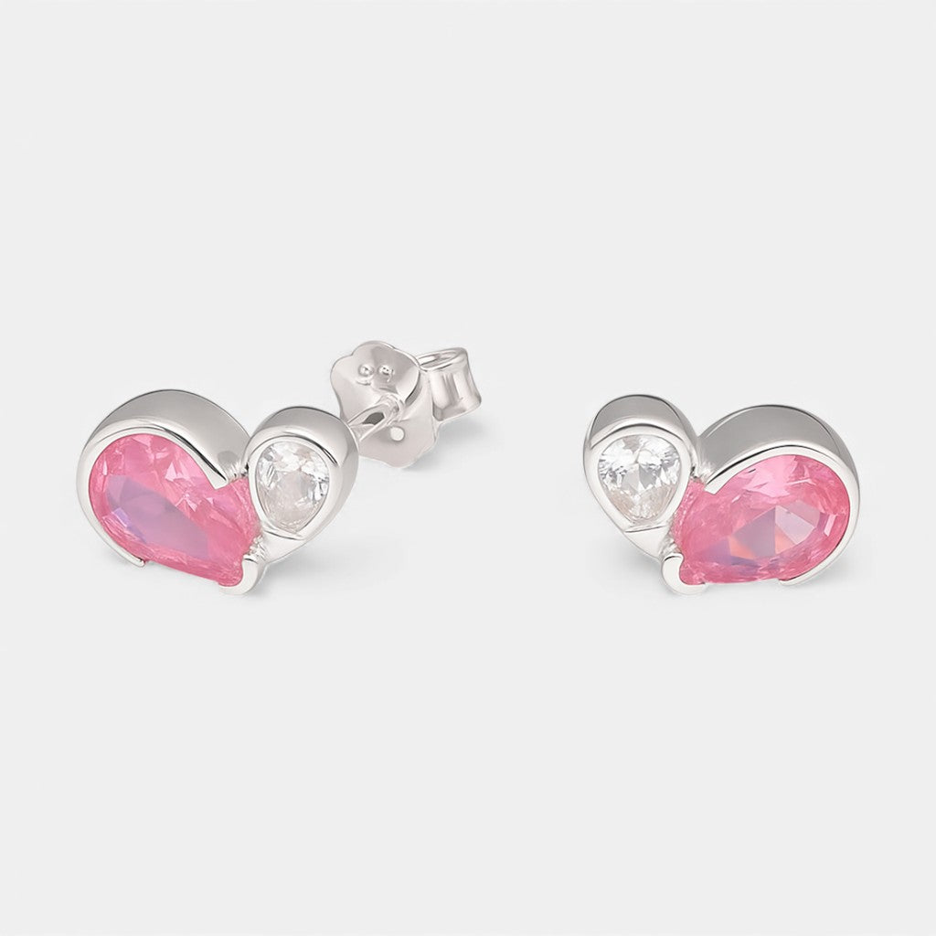 Aro Corazón Circón Rosa Francia