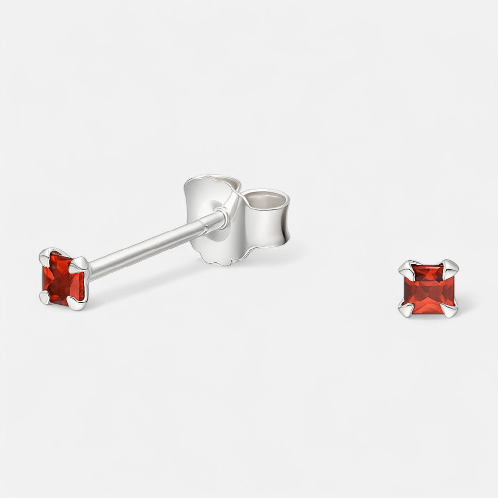 Aro Circón Granate Naranja 2x2 mm