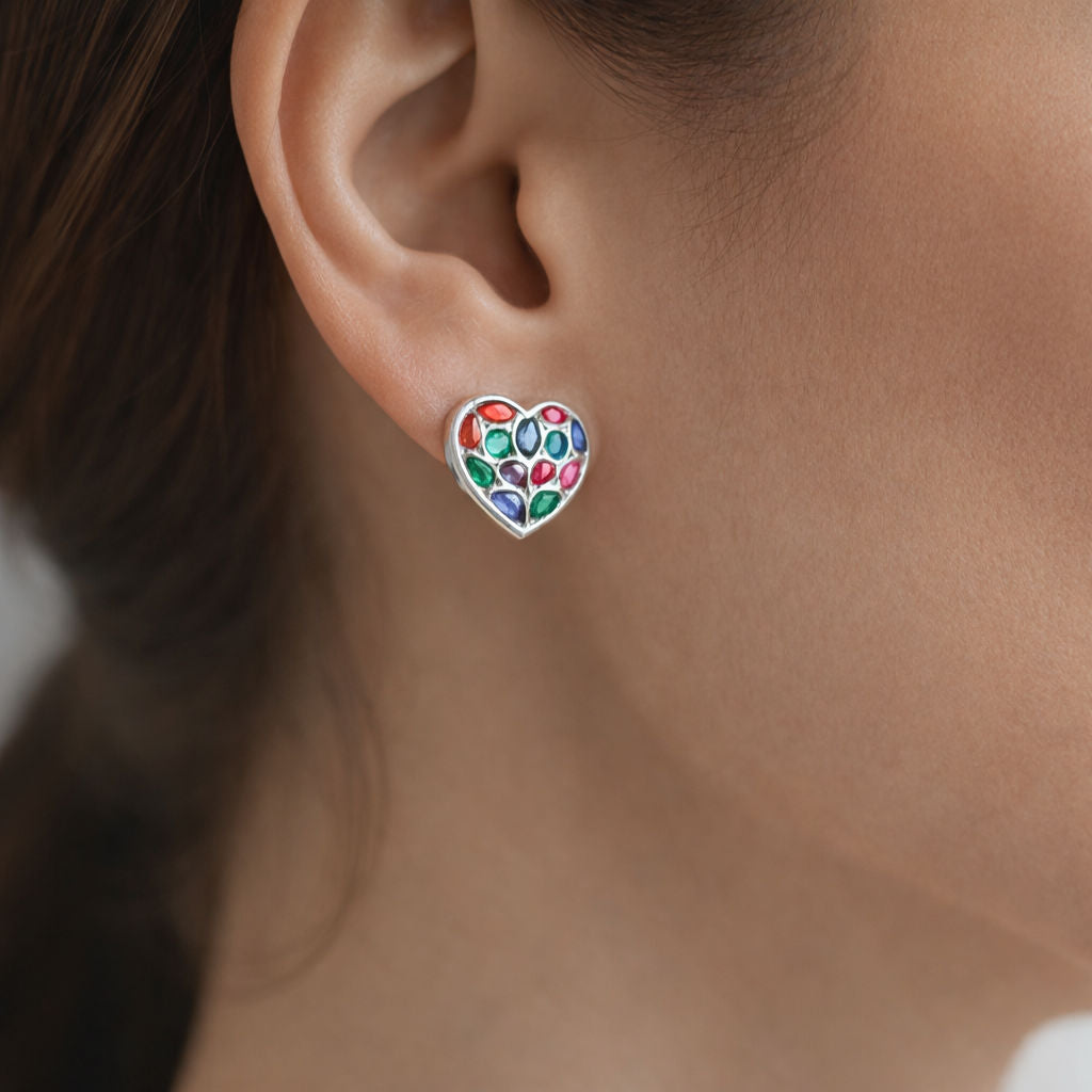 Aro Corazón Circones Multicolor