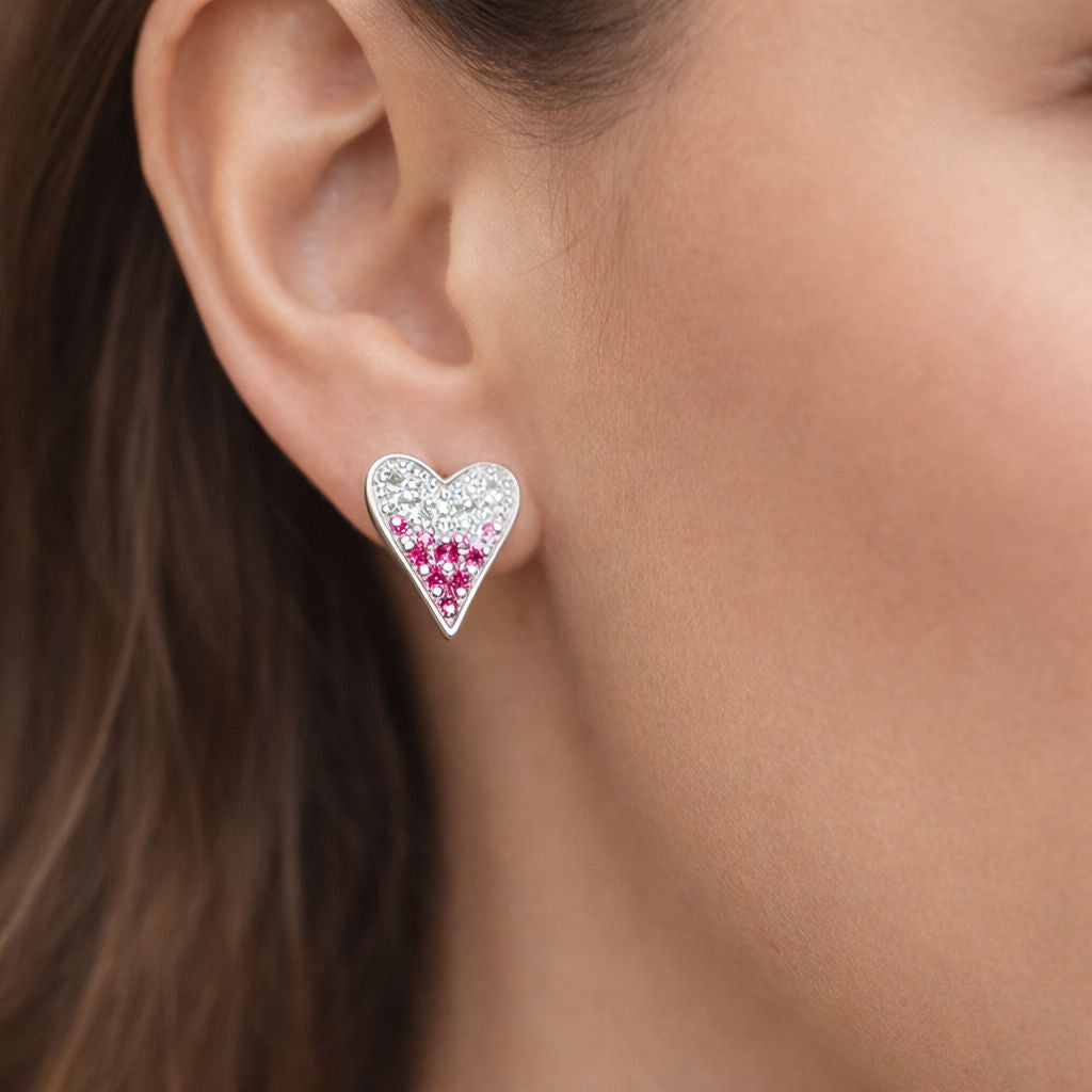 Aro Corazón Circones Rosa Francia Rubí