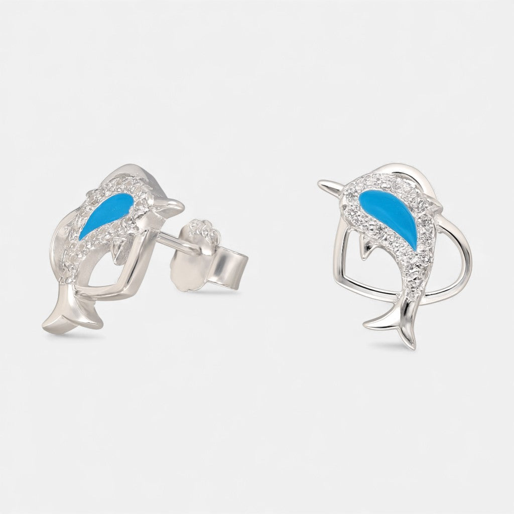 Aro Corazón Delfín Esmaltado Circones