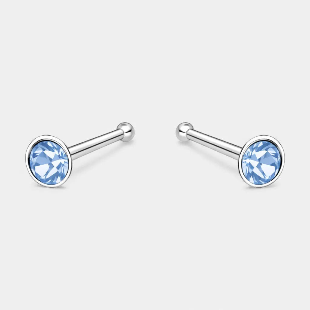 Piercing Circón Agua Marina 2.5 mm