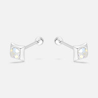 Piercing Circón Tornasol 3x3 mm