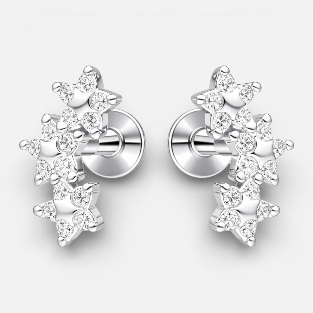 Piercing Flat Estrellas Circones