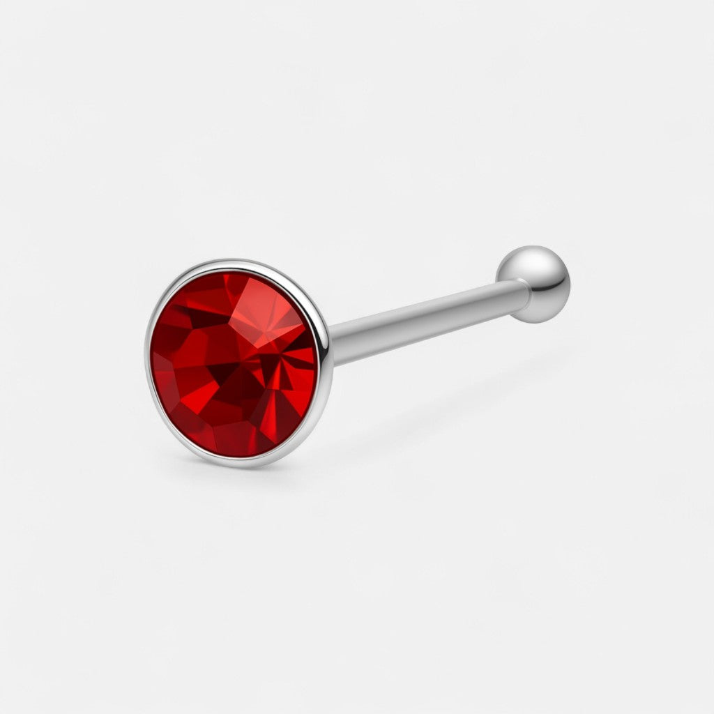 Piercing Circón Rubí 3 mm Valor Por Unidad