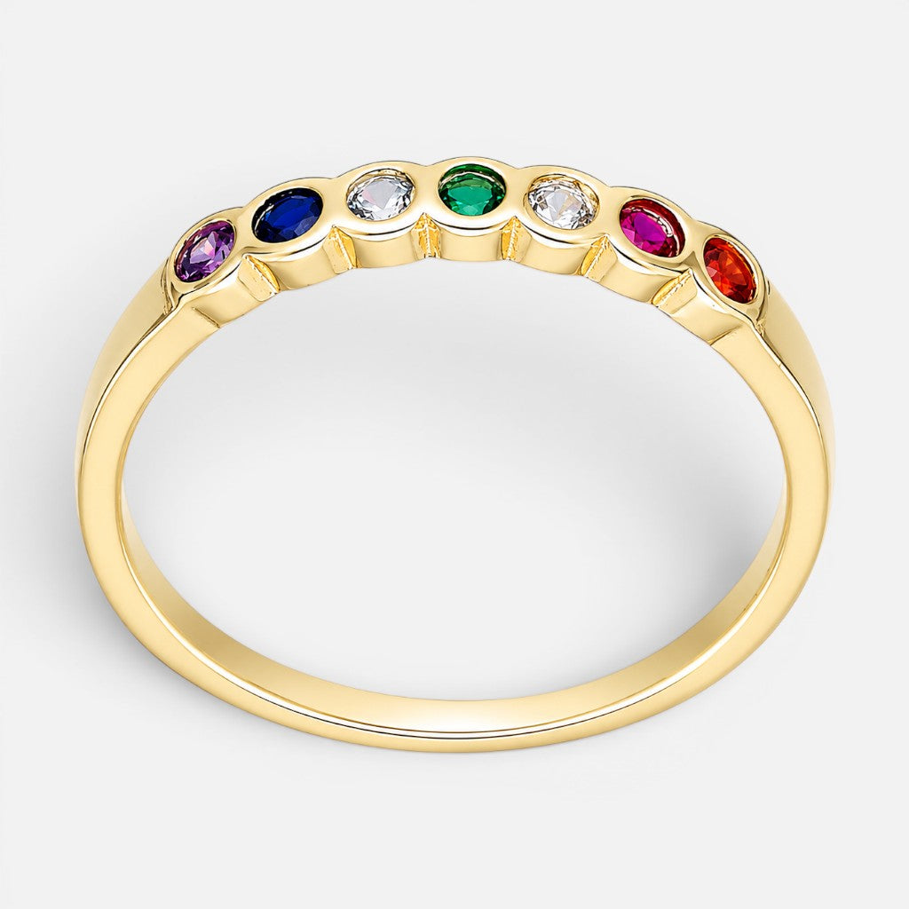 Anillo Cintillo Circones 7 Chakras 16