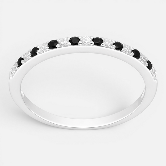 Anillo Cintillo Circones Ónix