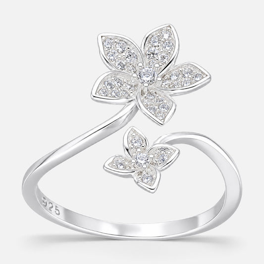Anillo Ajustable Flores Circones