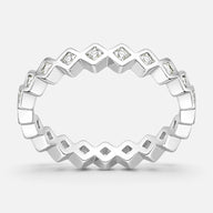 Anillo Cintillo Rombos Circones