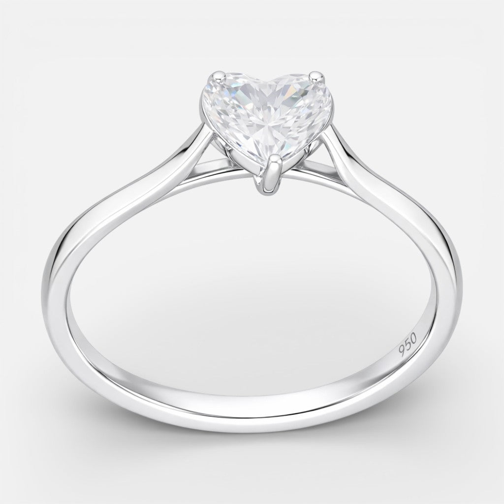 Anillo Corazón Circón Solitario