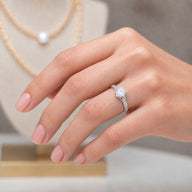 Anillo Solitario Moissanita