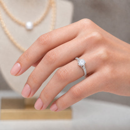 Anillo Solitario Moissanita