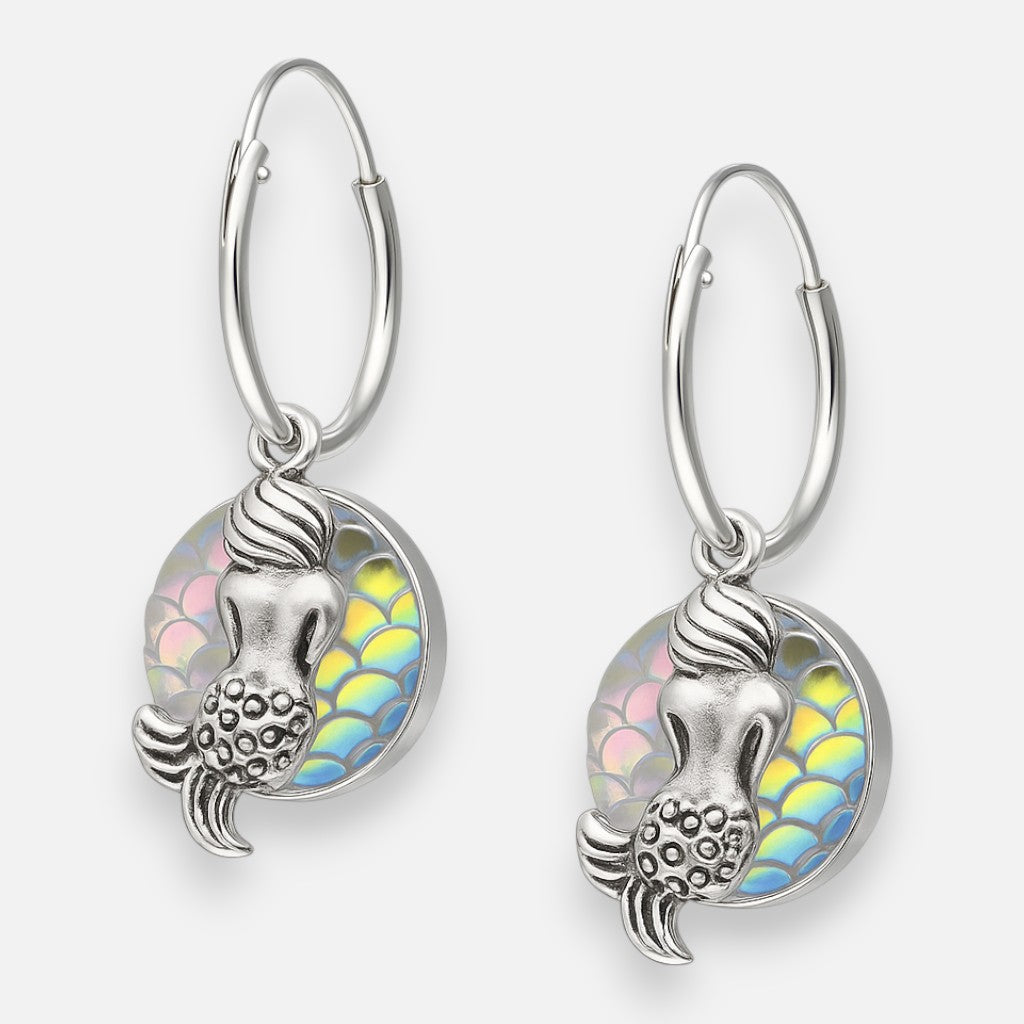 Argolla Sirena Cristal Tornasol 14 mm