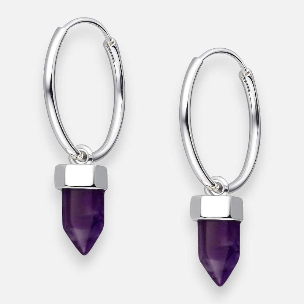 Argolla Cuarzo Amatista 14 mm