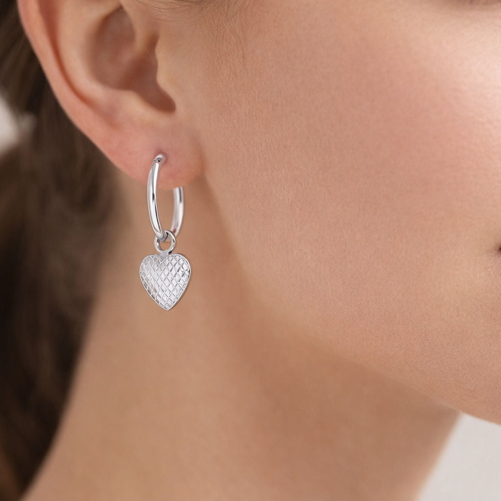 Argolla Corazón Facetado 14 mm