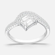 Anillo Solitario Baguette Moissanita