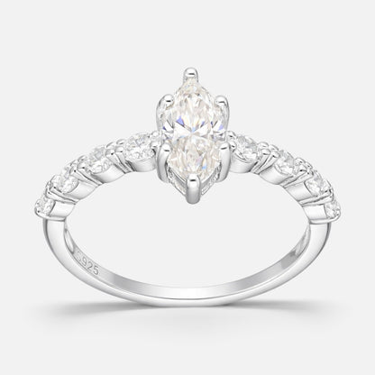 Anillo Solitario Marquise Moissanita
