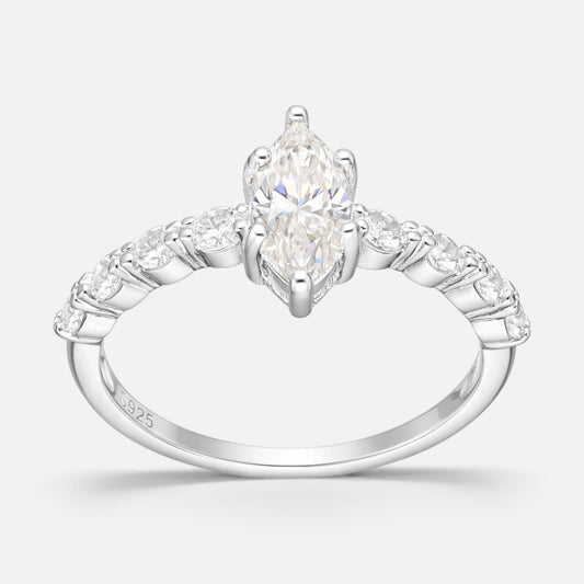 Anillo Solitario Marquise Moissanita