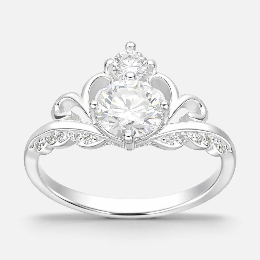 Anillo Corona Moissanita