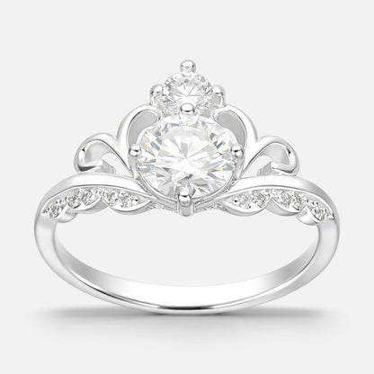 Anillo Corona Moissanita