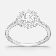 Anillo Flor Moissanita
